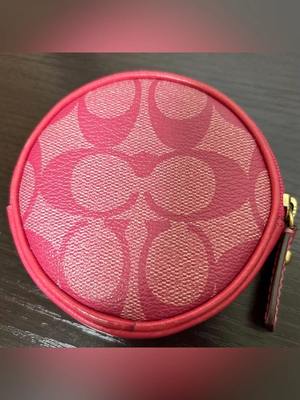 Coach Y2K Heritage Stripe Coin Case EUC